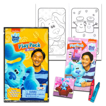 Viacom Blues Clues Mini Party Favors Set for Kids - Bundle with 24 Mini Blues Clues Grab n Go Play Packs with Coloring Pages,