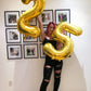 25 Balloon Number, Gold Number 25Th Birthday Balloons 40 Inch, 25 Or 52 Years Old Gold Birthday Decorations For Men Women, 25Th