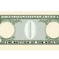 American Art Classics Set Of 100 - Zero Dollar Bill
