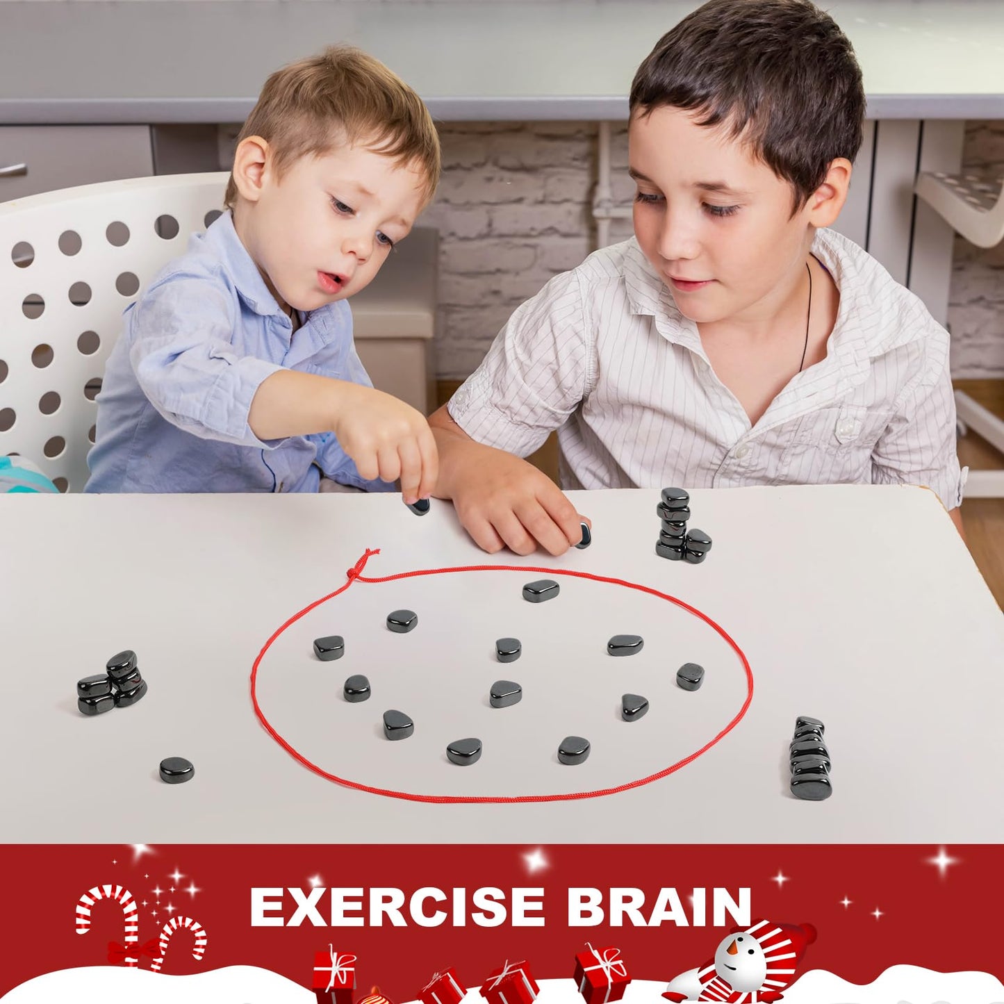 Magnetic Chess Game - 32 Stones With 3 Strings, Portable Educational Brain-Teasing Game, For Kids And Adults, Family Fun Party G