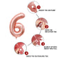 6 Number Balloon Rose Gold 40 Inch Big Foil Mylar 6Th Balloons For 6 Year Old Boy Girl Birthday Party Decorations Wedding Annive
