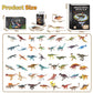 Biwase Dinosaur Toys Book With 50 Pcs Different Dinosaurs Figures & Pokers,Interactive Perfect For Kids Dinosaurs Educational Toys For 3 4 5 6Year Old Boys&Girls