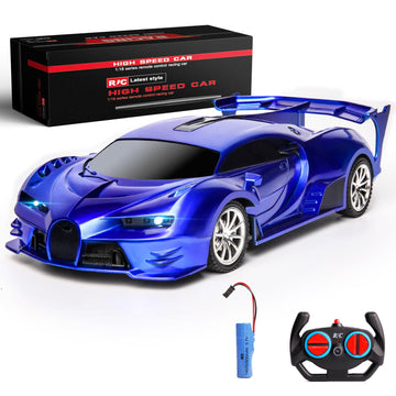 KULARIWORLD Remote Control Car 1/18 Rechargeable High Speed RC Cars Toys for Boys Girls Vehicle Racing Hobby with Headlight Xmas