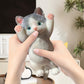 Squishy Toys, Cute Cat Squishies - Squeeze Soft Stress Relief Sensory Toys, Gifts For Christmas, Birthday, Holidays (Grey)