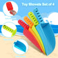 LoayBhok Beach Shovel Toys for Kids: Heavy Duty Plastic Sand Shovels Tools for Toddlers - 4 Pack Outdoor Digging Sandbox Toys Se