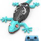 Rc Wall Climbing Gecko Toys for Kids Age3+, Blue Wall Crawler Gecko,Remote Control Electric Lizard with Led Glowing Eyes,Cool Ch