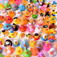 110 Packs Rubber Ducks in Bulk Assortment Jeep Ducks for Ducking, Small Rubber Duckies for Toddler Baby Bath Toys Floater Rubber