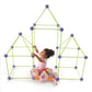 Crazy Forts! 69 Piece Buildable Indoor/Outdoor Play Fort Playset, Diy, Build Your Own, Steam Toy , Purple
