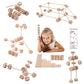 Oujila Wooden Building Blocks For Kids Ages 4-8, Stem Preschool Learning Toys For Children, Educational Creative Construction Gi