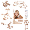 Oujila Wooden Building Blocks For Kids Ages 4-8, Stem Preschool Learning Toys For Children, Educational Creative Construction Gi