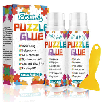 Puzzle Glue With New Sponge Head, Suitable For 1000/3000/5000 Pieces Of Paper And Wood Puzzles, Clear Quick Dry Jigsaw Puzzle Gl