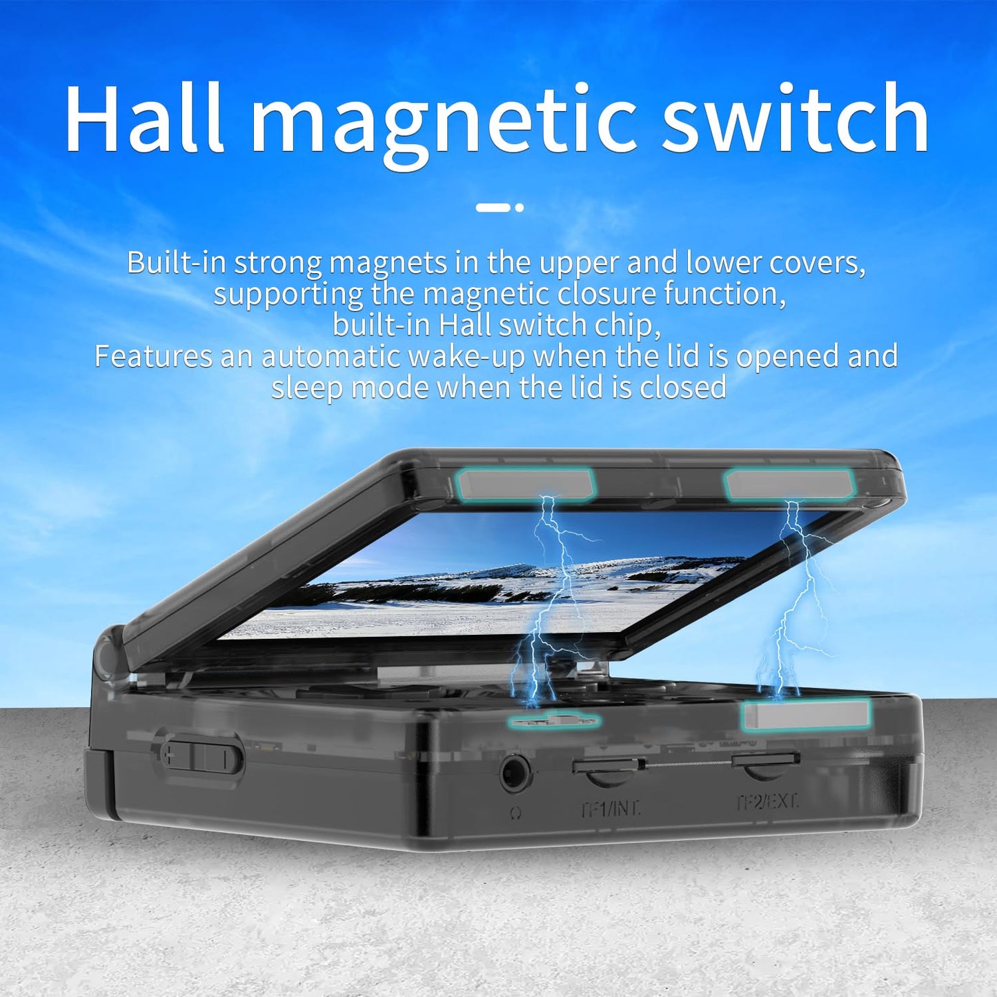 RG35XXSP FILP Retro Game Console,3.5 Inch IPS Screen 640x480,Built-in 64GB+128GB TF Card,with 3300mAh Battery Linux System Class