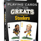 MasterPieces Pittsburgh Steelers All-Time Greats Playing Cards - Officially Licensed Card Deck for Adults, Kids - Team Color, Model PIS3300