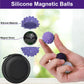 Busoha Silicone Magnetic Fidget Balls - 4 Pack Silicone Stress Relief Balls Stone For Adults Sensory Travel Toys For Calming,Str