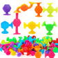 Createview 24 Pcs Bath Toys For Kids Ages 3+, Suction Cup Toys For Autistic Children, Travel Toys Window Toys Stem Learning Toys