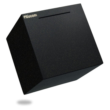 hicocool Piggy Bank for mature-themeds Must Break to Open Large  Stainless Steel mature-themed Piggy Bank for Real Money  Unbreakable Metal Money Bank for Cash Saving(7.9 inches  Black)