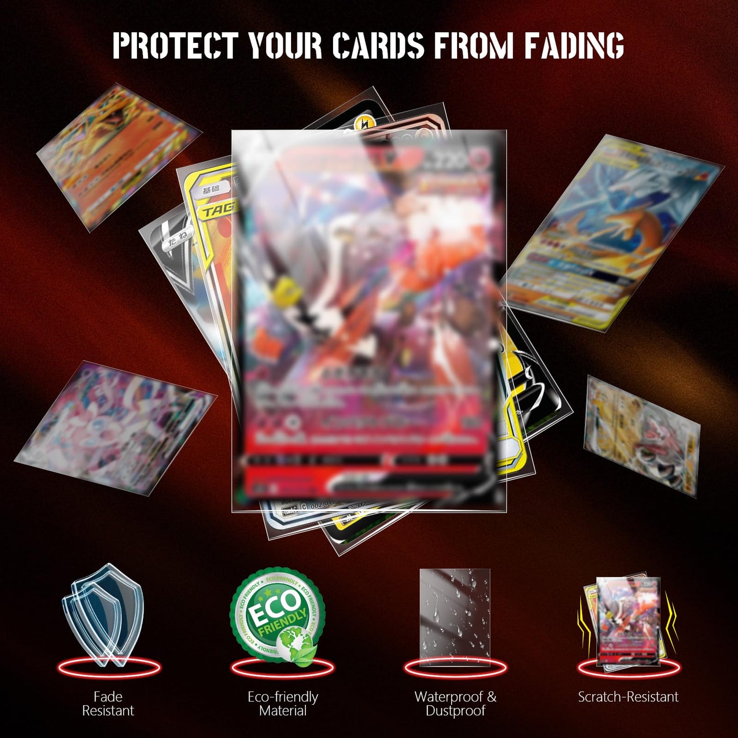 400 Count Penny Card Sleeves For Trading Cards, Soft Card Protector Sleeves For Mtg, Tcg, Baseball, Football, Game, Standard Car