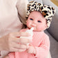 Lifelike Reborn Baby Dolls Accompany- 18Inch Soft Vinyl Smiling Realistic Baby Doll With Leopard Headband And Complete Accessori