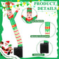 Poen 3 Pcs Winter Mini Inflatable Tube Man Gift Wacky Waving Inflatable Tube Guy With Blower Desktop Mini Dancer Tubes Man Gift For Winter Man Women Birthday Party Decoration(Elf)