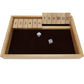 WE Games Wooden Shut The Box - Close The Box Set with 12 Number Tiles & 2 Dice Games - 13.5    Natural Wood Finish