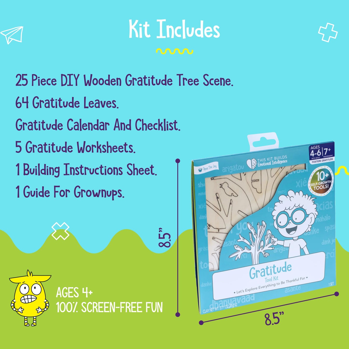 Open The Joy Gratitude Tree: A Playful Journey to Cultivate Thankfulness and Resilience in Kids - Engage, Learn, and Grow Togeth