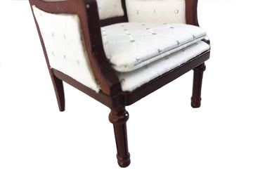 Wooden Dollhouse Armchairs, Set Of 2, Dinning Lounge Chairs For Doll Houses, Miniature Furniture, 3 Inch To 6 Inch Dolls