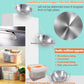 Mini Kitchen Pretend Play Accessories ,Tiny Size Stainless Steel Cookware Set with Portable Storage Box,Cooking Utensils,Play Po