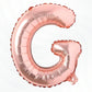 Flyloons Rose Gold G Letter Foil Balloon Alphabets Balloons Perfect for Birthday Decoration Items, Anniversary, Bachelorette, We