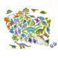Dinosaurs Fridge Magnets For Kids, 50 Pcs Refrigerator Magnets For Toddlers, Create A Scene Magnetic Play Sticker Book Travel Game Educational Toys For Kids