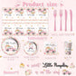 Little Pumpkin Baby Shower Party Decorations Tableware,142Pcs A Sweet Little Pumpkin Is On The Way Girl Pink Floral Truck Dispos