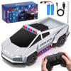 Innofans 1:22 Scale Remote Control Car, All Terrain RC Police Car Toys with 2.4 GHz Remote Control, Toy Trucks for Boys Aged 3 4