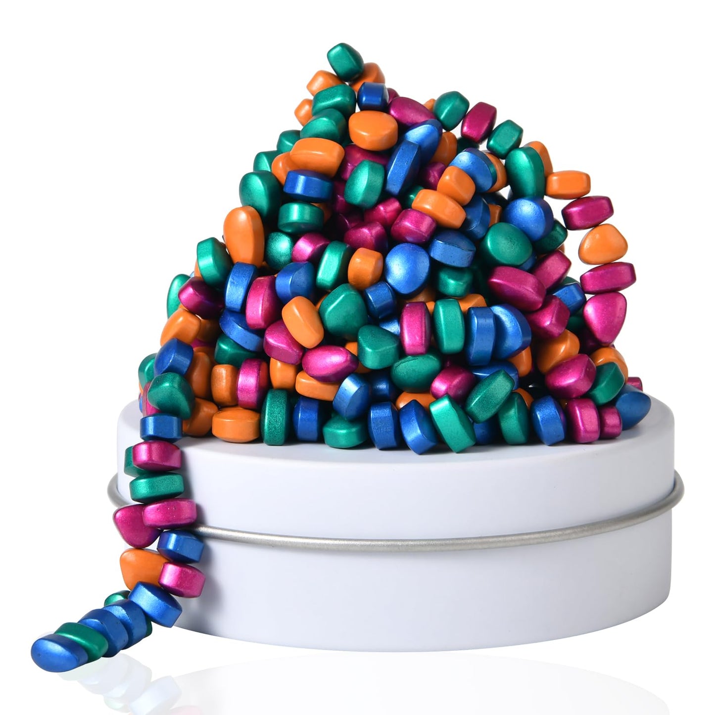 Lcvuuk Magnetic Ferrite Putty Rocks,Multicolor More Than 300 Weak Magnetic Smooth Ferrite Pebbles, Magnet Rock Desk Toys And Tim