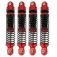 Rzxylrc 4Pcs 59Mm Aluminum Shocks Absorbers Long Threaded Oil Damper For 1/18 Rc Crawler Trx4M Trx4-M Upgrade Parts (Red)