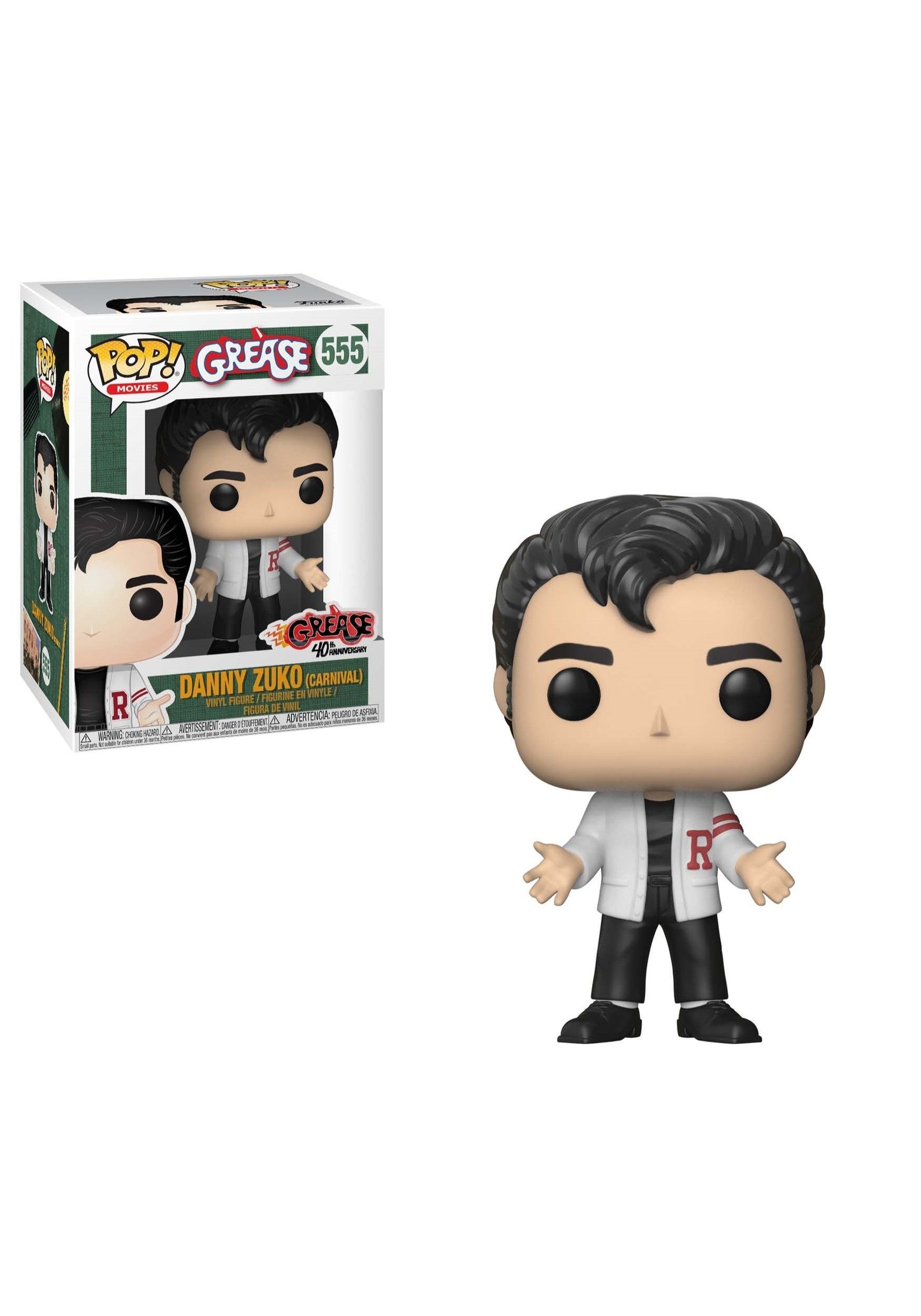 Funko Pop! Movies: Grease Danny Zuko (Sweater) Collectible Figure, Multicolor
