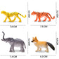 KarberDark Animal Toy Set - 64-Piece Multicolor Plastic Jungle Figures for Kids - Party Favors, Goodie Bag Stuffers, Classroom Rewards
