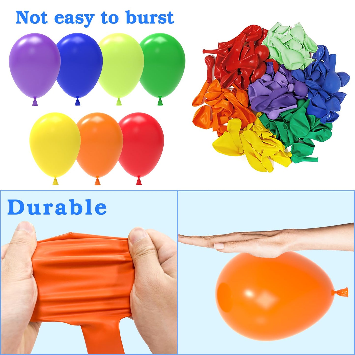 Nisocy Rainbow Balloons Arch Kit, 126Pcs 18In 12In 10In 5In Colorful Rainbow Balloons Different Sizes For Engagement, Wedding, B