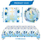 Blue God Bless Tableware Set,First Communion 20 Plates and 20 Napkins and Tablecloth51 x 86,For Newborn Baptism Church Party