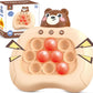 Fast Push Game Fidget Toys  Handheld Game Console  Bubble Game Console  Puzzle Game  Light up Push Game Kids Toys for Ages 3-12  Birthday for Boys Girls mature-themed (Brown Bear)