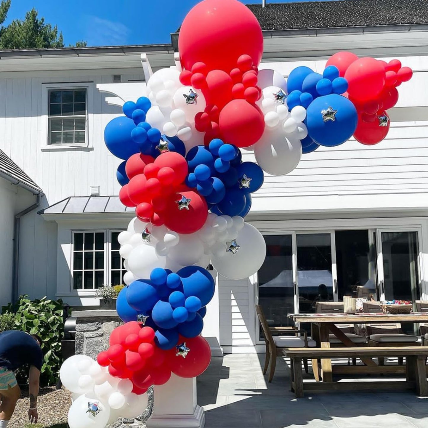 Red White And Blue Balloons, 67Pcs 12 Inch Red White And Royal Blue Balloons 4Th Of July Patriotic Balloons For Independence Day