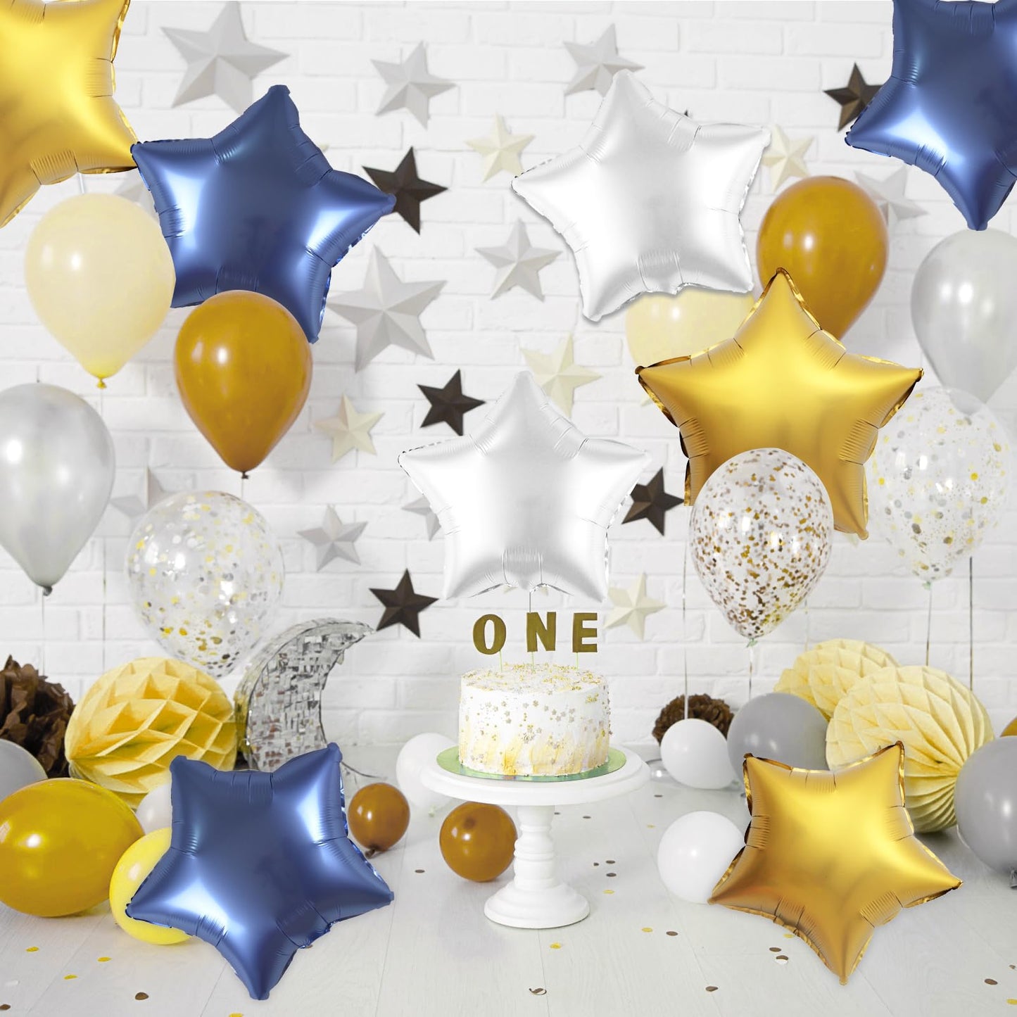 Feyg Matte Blue Star Balloon, 18 Inches, Pack Of 10, For Helium, Birthday, Graduation, Wedding Decorations
