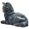 Nelson Creations, Llc 1.5 Inch Cat Laying Natural Soapstone Hand-Carved Animal Charm Totem Stone Carving Figurine