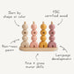 Mushie Wooden Multi Shape Stacker | For Kids 3 Years+ | Preschool Educational & Toddler Montessori Toys (Sunrise)
