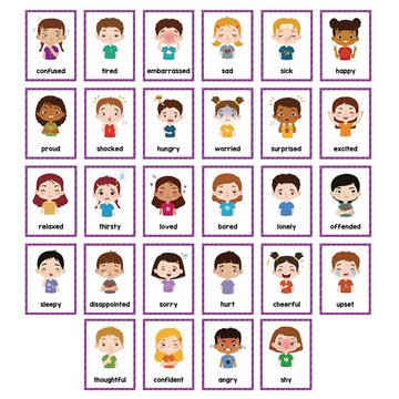 Lachilly Emotions Learning Flashcards, High Frequency Words, Beginning Reading, Kindergarten To 1St Grade, Esl Teaching Material