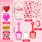 YUJUN 120 Pieces Valentine's Day Plastic Shovels for Kids I DIG YOU Valentine's Day Cards Stickers Candy Bags for Valentine's Da