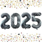 Goer 42 Inch 2025 Foil Number Balloons For 2025 New Year Eve Festival Party Supplies Graduation Decorations (Marble Black)