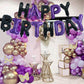 Toniful Happy Birthday Balloons Banner 16 Inch Mylar Foil Letters Birthday Sign Banner Bunting Reusable For Girls Boys Kids & Ad