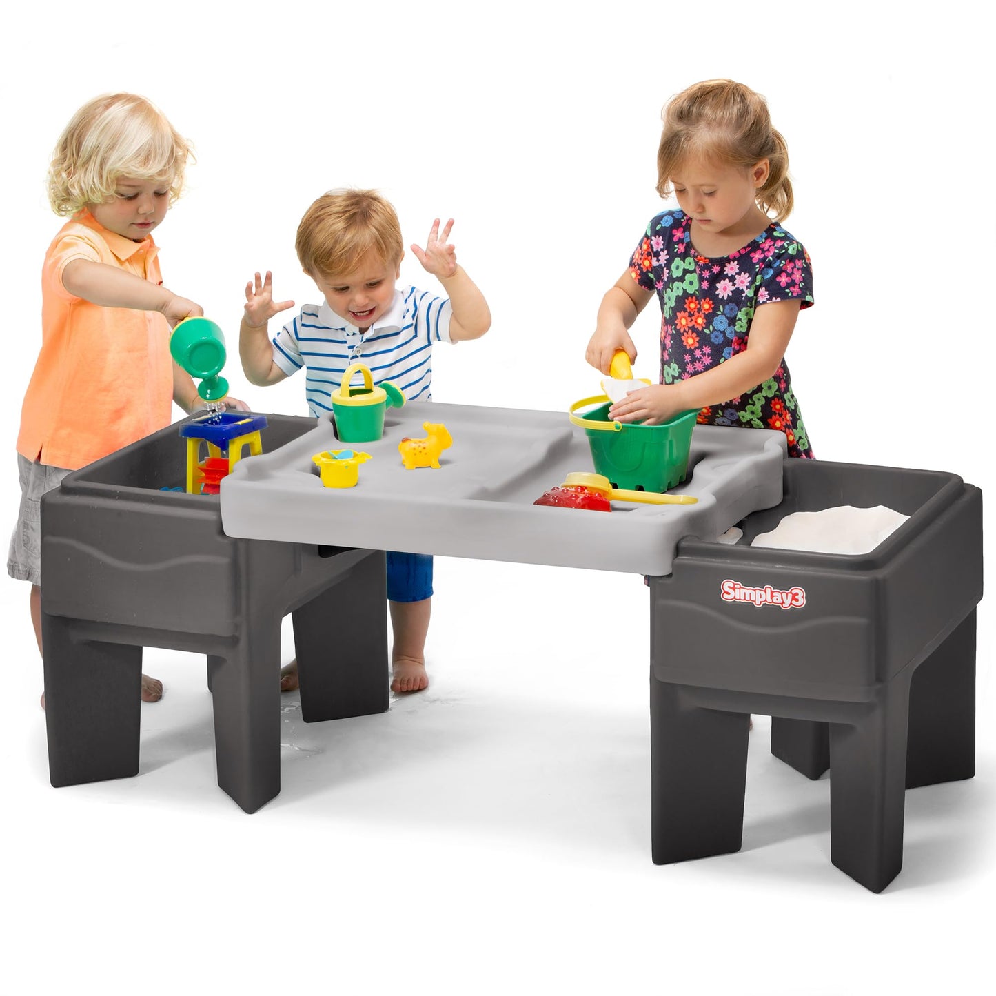 Simplay3 Indoor Outdoor Sand And Water Sensory Activity Table For Toddlers, Kids All-Purpose Table With Lid And Built-In Storage