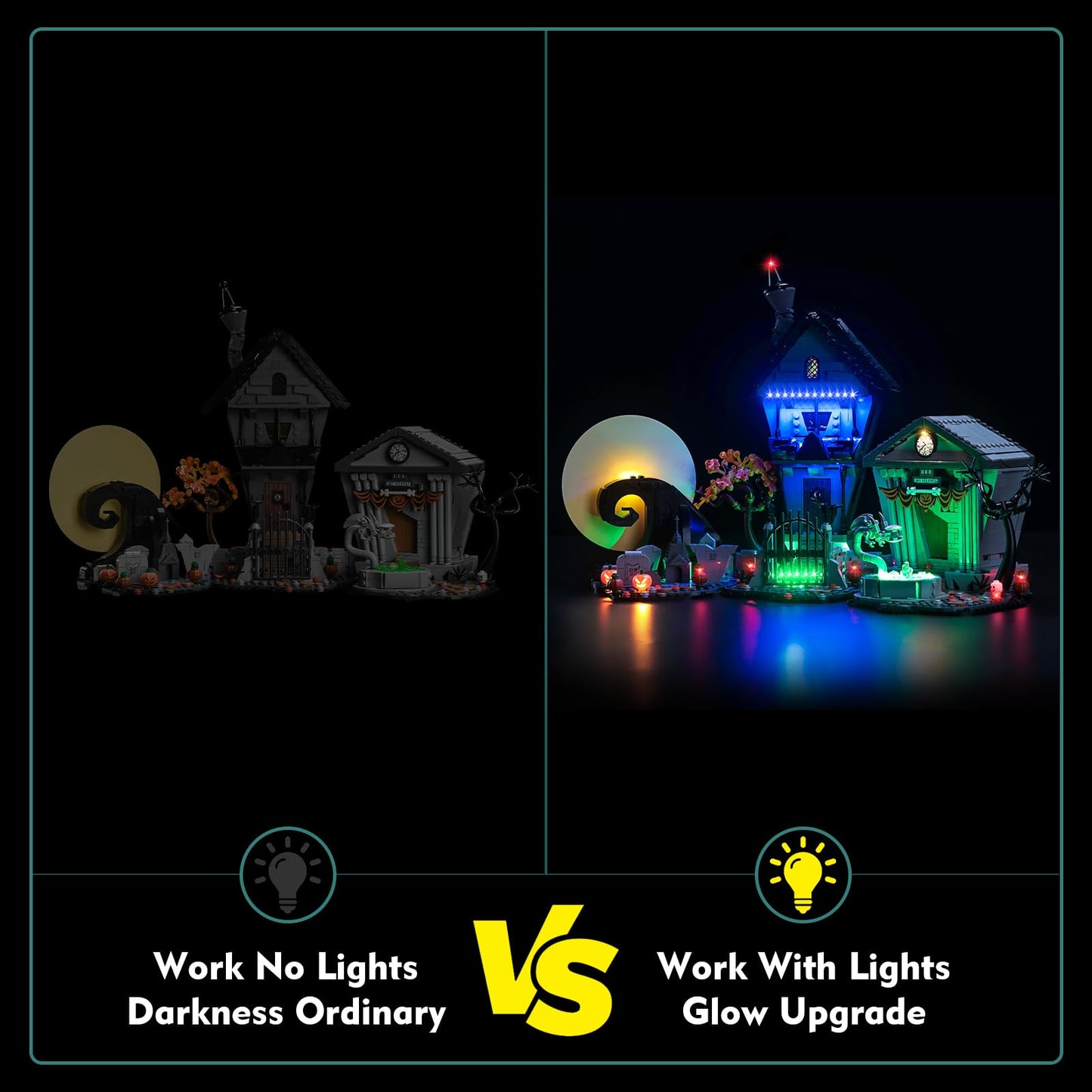 Locolee Light Compatible With Lego Tim Burton'S The Nightmare Before Christmas 21351, Lighting Set Accessories Compatible With L