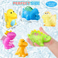 Color Changing No Hole Bath Toys For Kids Toddlers, Dinosaur Bath Toys For Kids With Drying Bag, Toddler Bath Toys Water Toys Fl