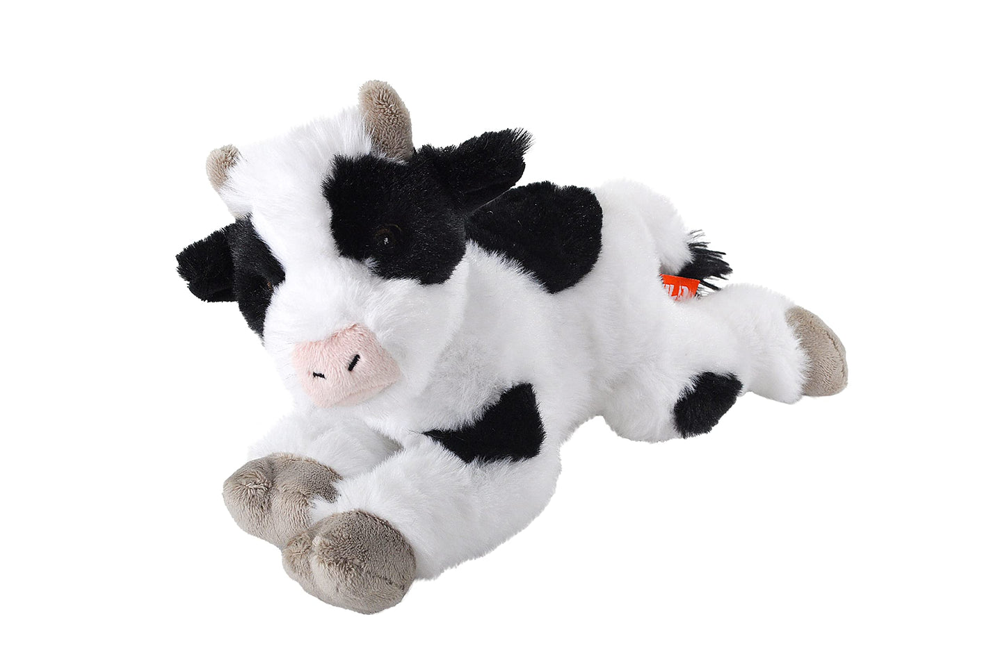 Wild Republic Ecokins Mini, Cow, Stuffed Animal, 8 Inches, Gift For Kids, Plush Toy, Made From Spun Recycled Water Bottles, Eco Friendly, Child’S Room Decor